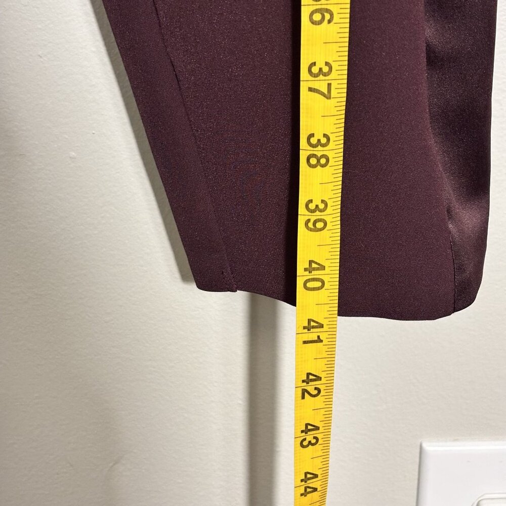 Athleta Endless Satin Side Stripe Spiced Cabernet Burgundy Pants Size 2 - Picture 9 of 14